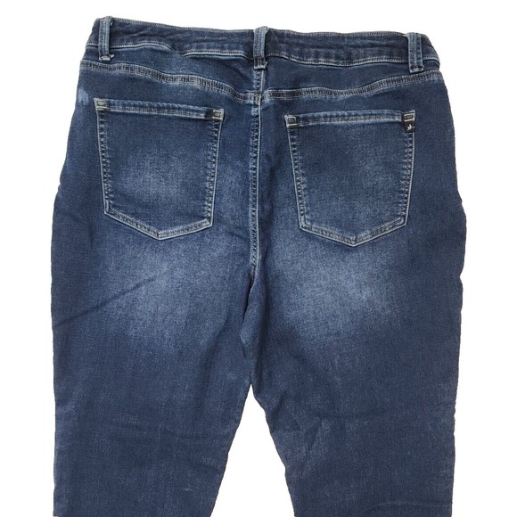 Maurices Jeans M Jeans Sz 16 Reg Womens High Rise Dark Wash Blue Denim Jeggings - Picture 4 of 10